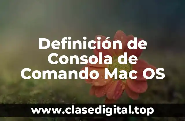 Definición de Consola de Comando Mac OS