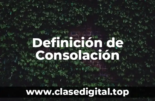 Definición de Consolación