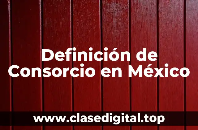 Definición de Consorcio en México