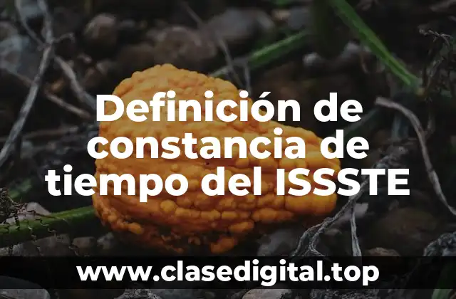 Definición de constancia de tiempo del ISSSTE