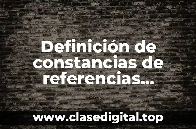 Ejemplos de constancias de referencias personales situacion penal