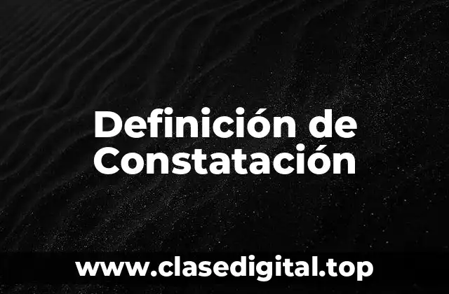 Definición de Constatación