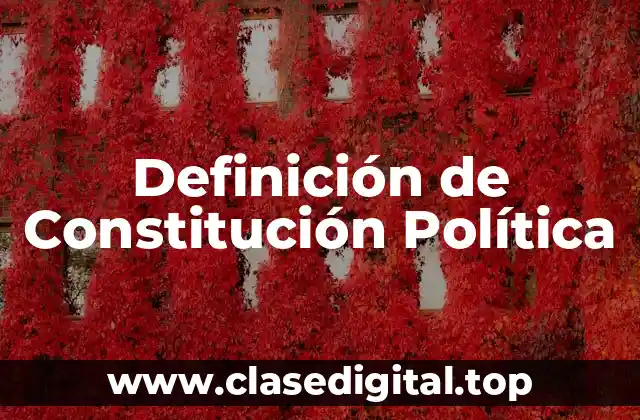 Definición técnica de Constitución Política