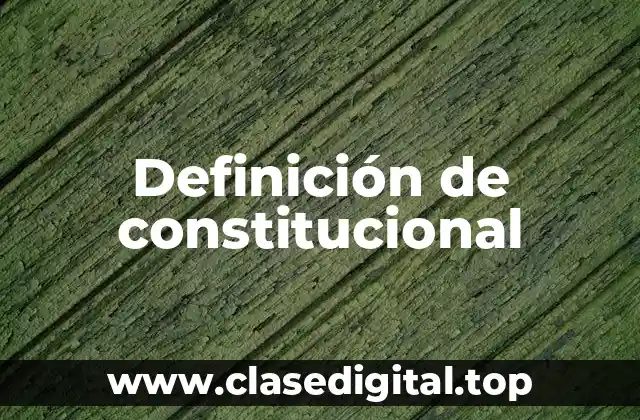 Definición técnica de Constitucional