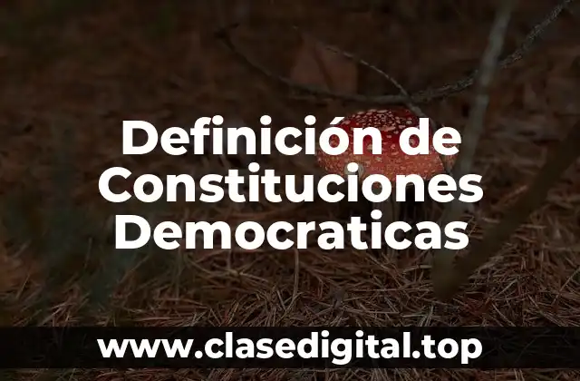 Ejemplos de Constituciones Democraticas