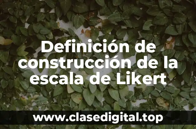 Ejemplos de construcción de la escala de Likert