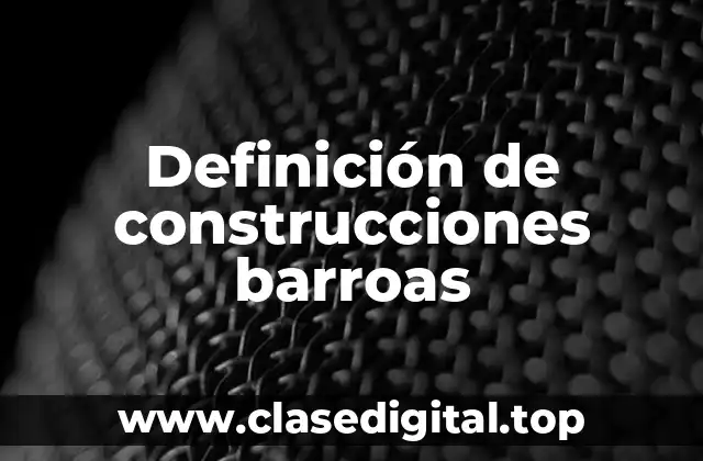 Definición de construcciones barroas