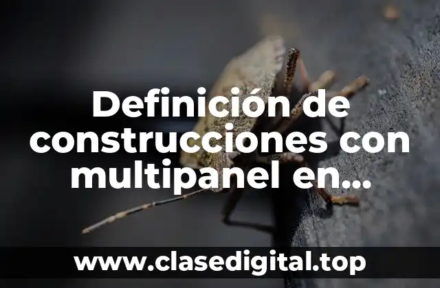 Ejemplos de construcciones con multipanel