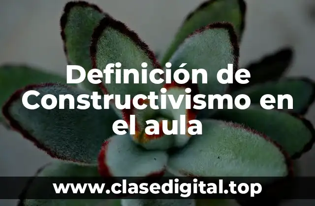 Definición técnica de Constructivismo en el aula