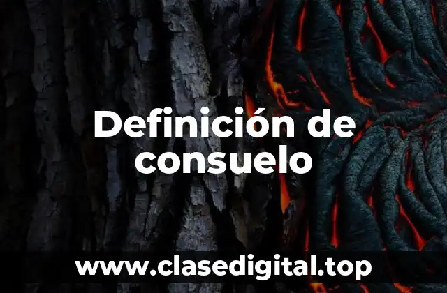 Definición de consuelo