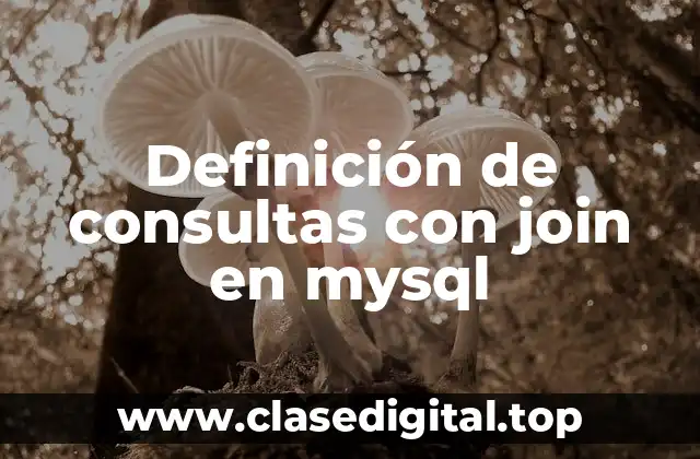 Definición de consultas con join en mysql