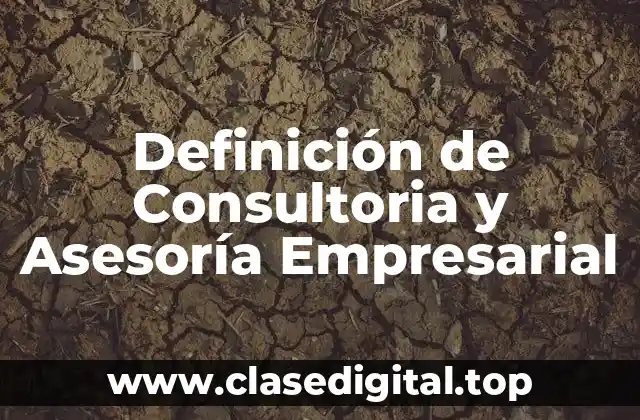 Definición de Consultoria y Asesoría Empresarial