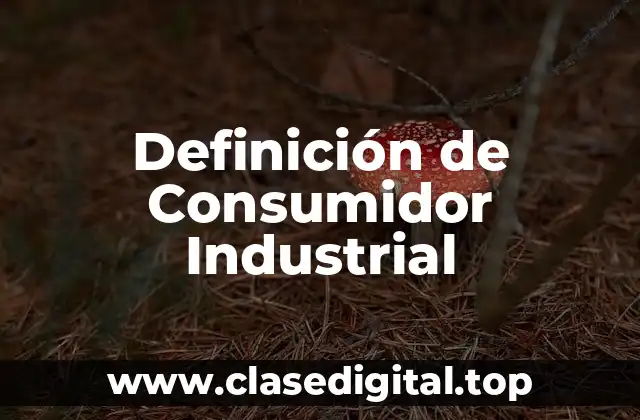 Definición técnica de Consumidor Industrial