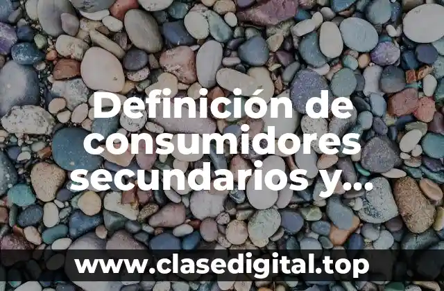 Definición de consumidores secundarios y terciarios