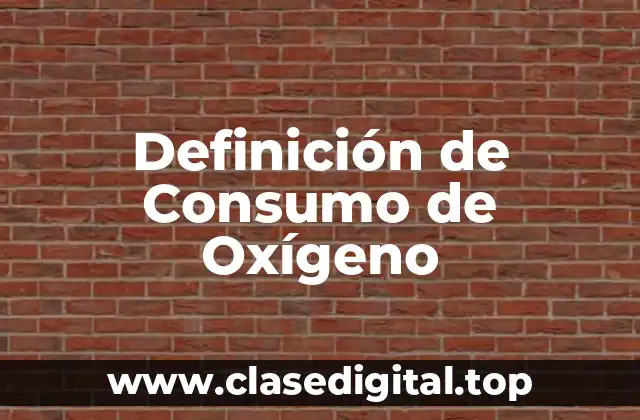 Definición de Consumo de Oxígeno