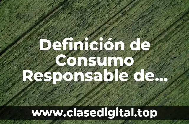 Definición de Consumo Responsable de Alcohol