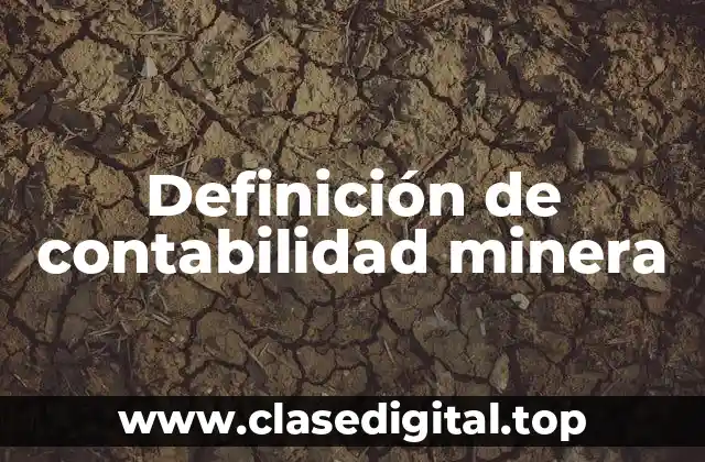 Definición de contabilidad minera