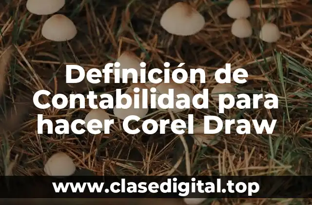 Definición de Contabilidad para hacer Corel Draw
