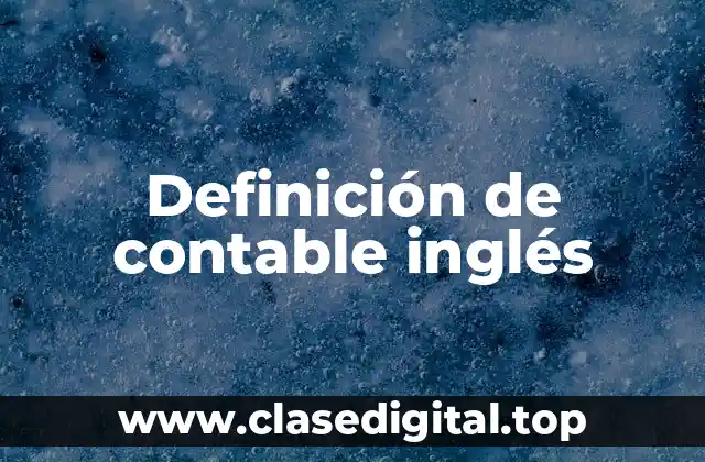 Definición de contable inglés