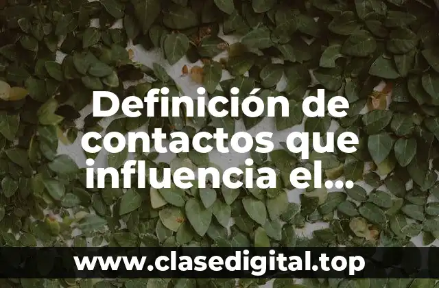 Definición de contactos que influencia el reggaeton