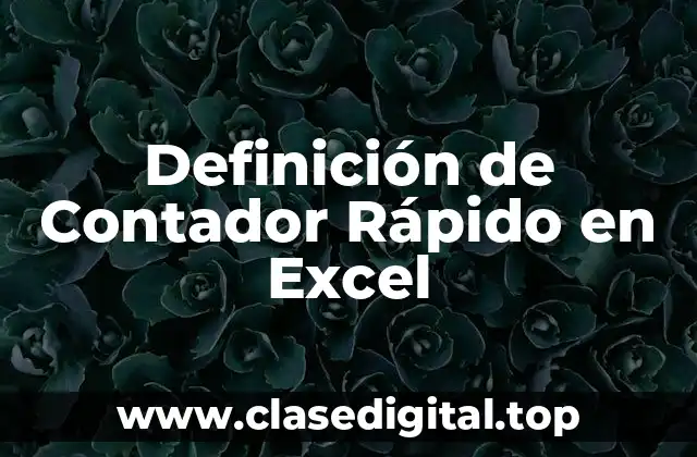 Definición técnica de Contador Rápido en Excel