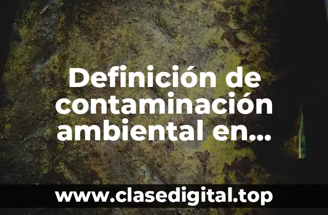 Definición de contaminación ambiental en Argentina