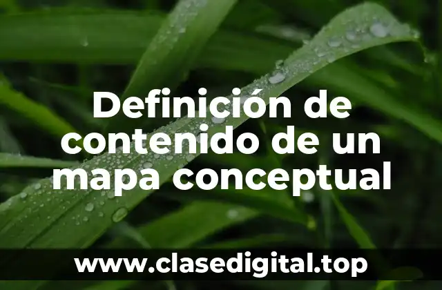 Definición de contenido de un mapa conceptual
