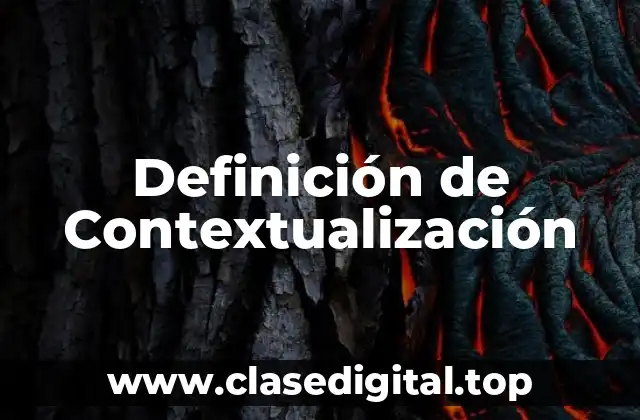 Definición de Contextualización
