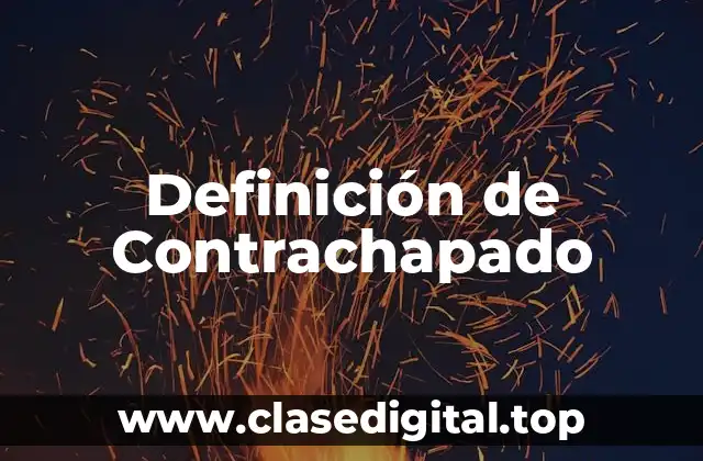 Definición de Contrachapado