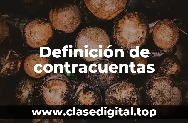 Definición de contracuentas