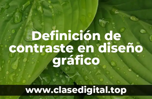 Definición de contraste en diseño gráfico