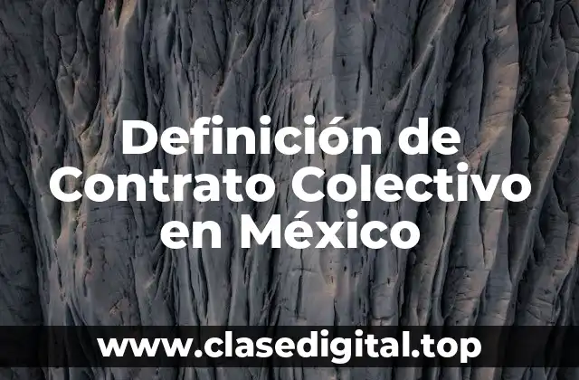 Definición técnica de Contrato Colectivo en México