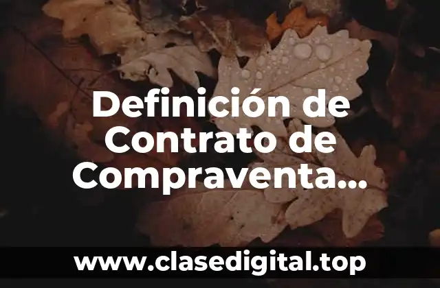 Ejemplos de contrato de compraventa mercantil