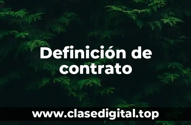 Definición técnica de contrato