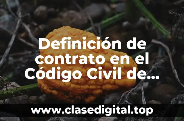 Definición de contrato en el Código Civil de Coahuila