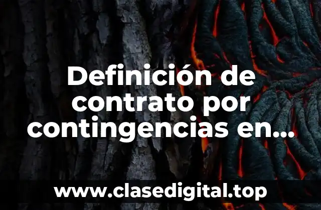 Definición de contrato por contingencias en niños