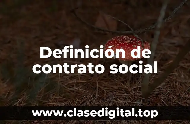 Definición de contrato social