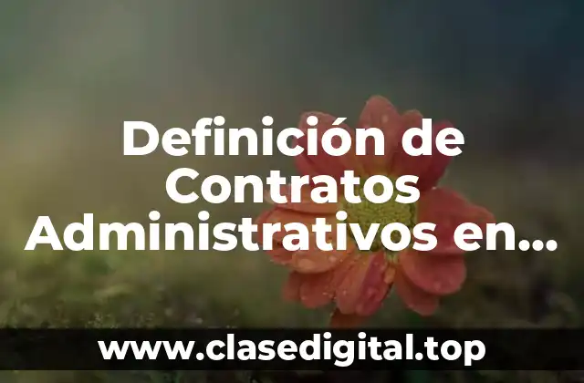 Definición de Contratos Administrativos en Bolivia