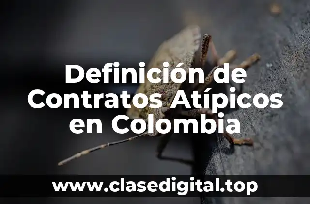 Definición de Contratos Atípicos en Colombia