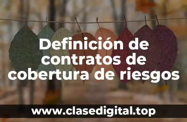 Definición de contratos de cobertura de riesgos