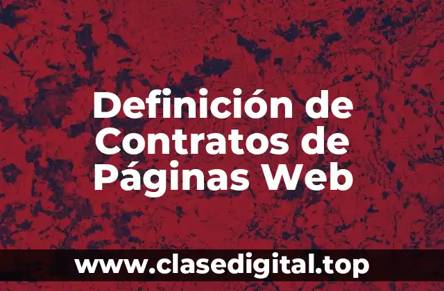 Definición de Contratos de Páginas Web