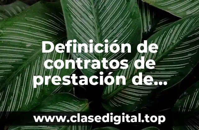 Definición de contratos de prestación de servicios profesionales en Jalisco