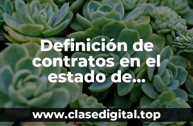 Definición de contratos en el estado de Tamaulipas