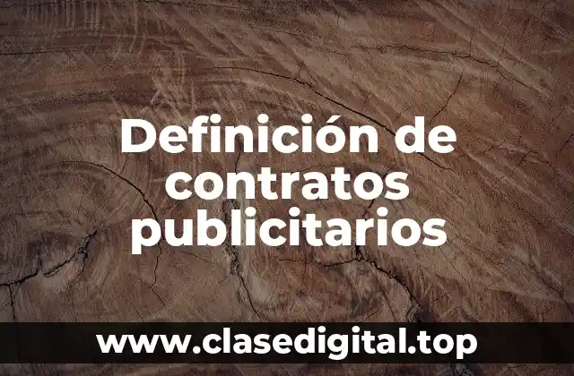 Ejemplos de contratos publicitarios