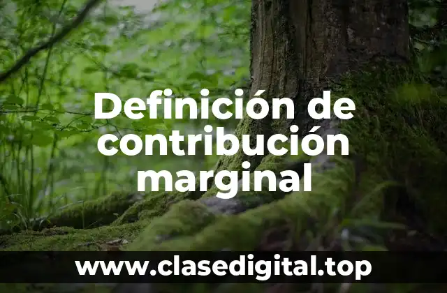 Definición de contribución marginal