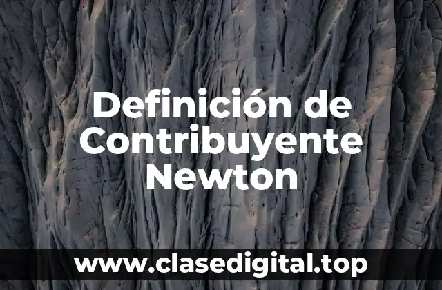Definición de Contribuyente Newton