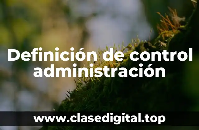 Definición de control administración