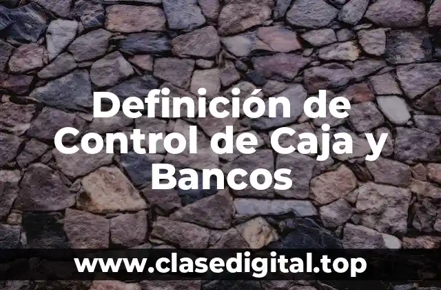 Definición de Control de Caja y Bancos