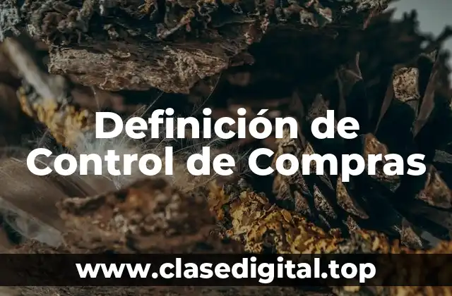 Definición de Control de Compras