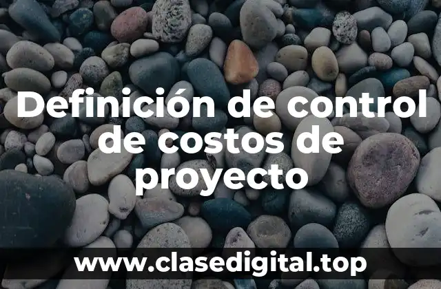 Definición técnica de control de costos de proyecto